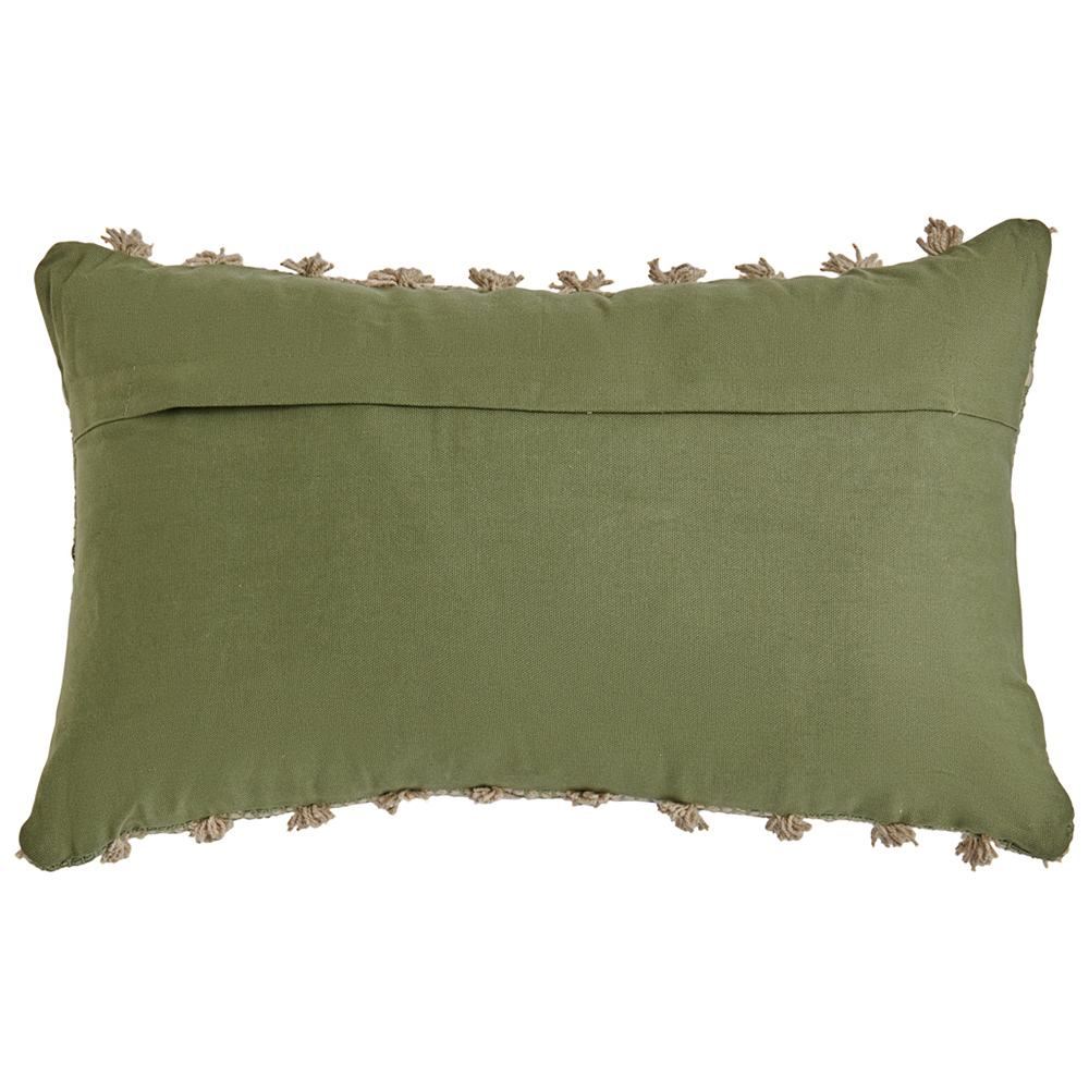 Wilko Green Tufted Cushion 50 x 30cm Image 2