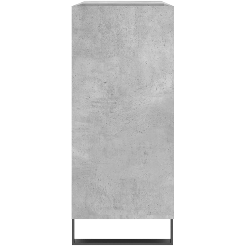 vidaXL 3 Shelf Concrete Grey Square Record Cabinet Image 5