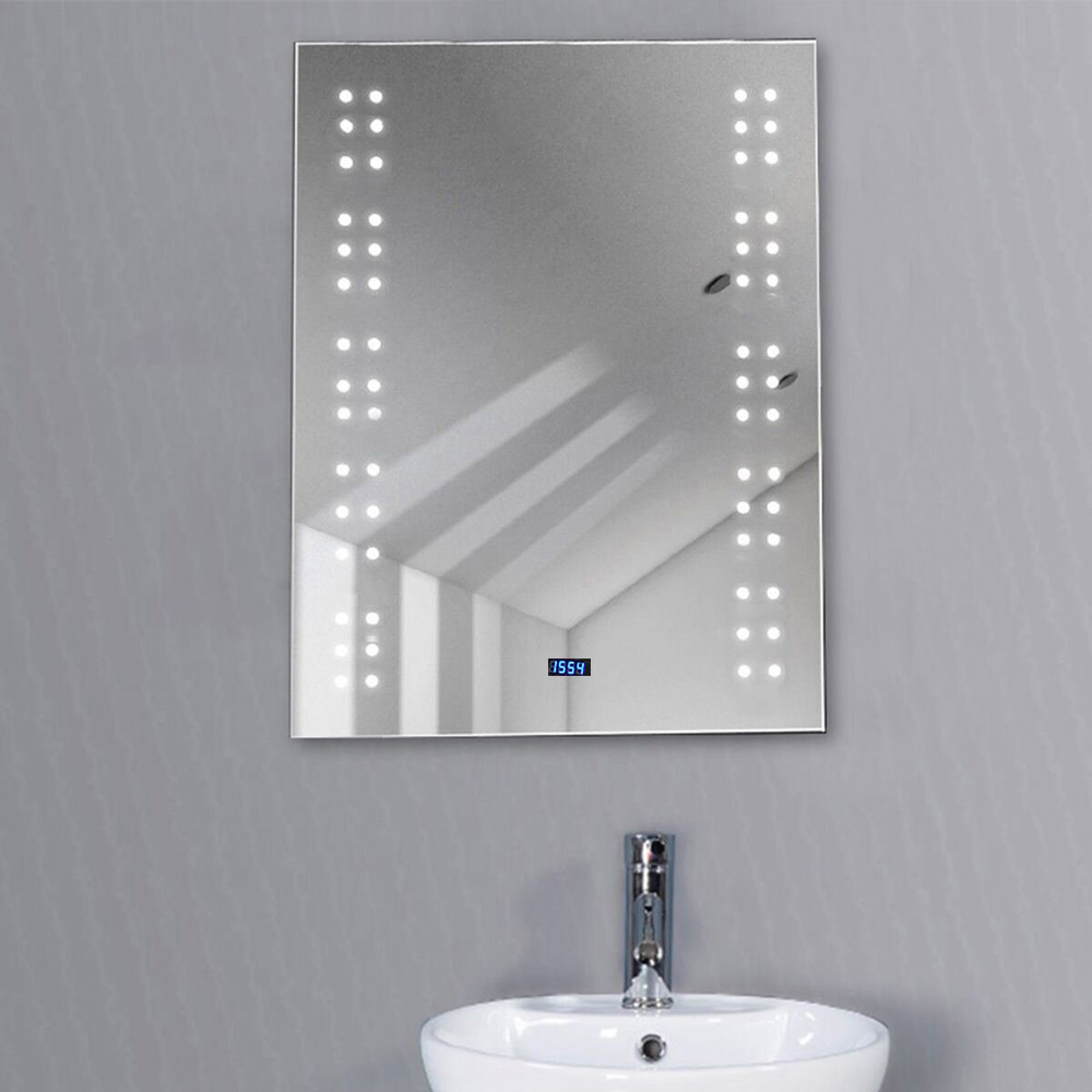 Living and Home White Bathroom Mirror with Sensor Controlled LED Light 50 x 70cm Image 6