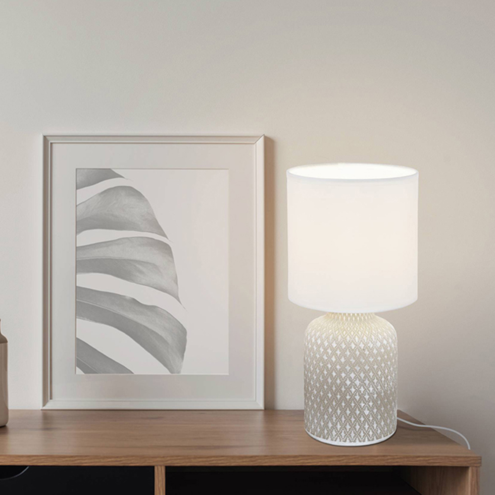 EGLO Bellariva Grey and White Table Lamp Image 4