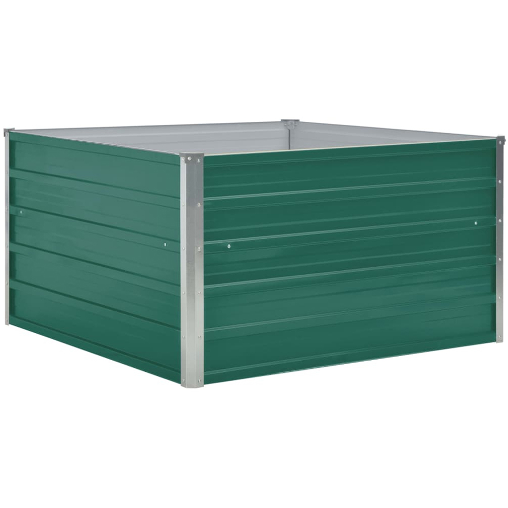 vidaXL Green Galvanised Steel Raised Garden Bed 45 x 100 x 100cm Image 1
