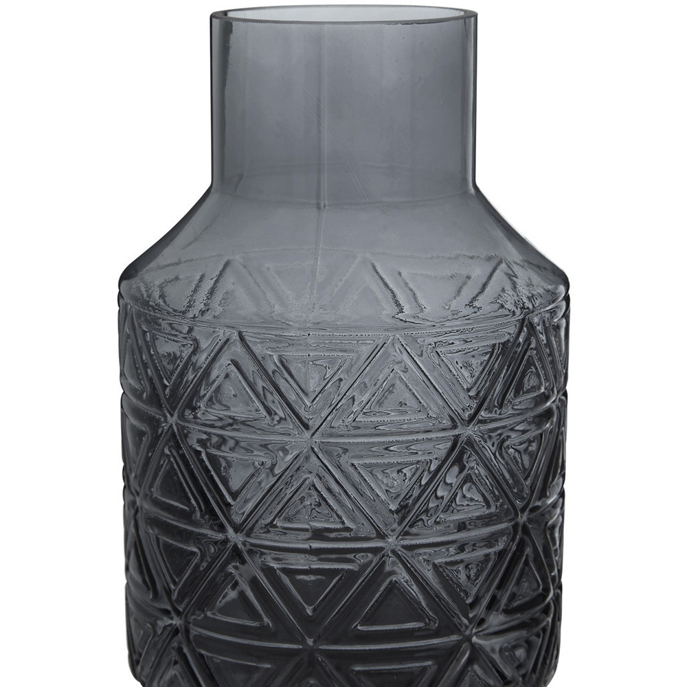 Premier Housewares Dakota Dark Grey Glass Vase Image 3