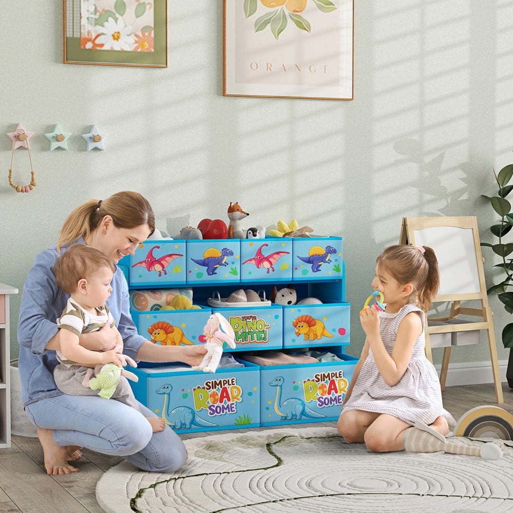 AIYAPLAY 3 Tier Blue Toy Organiser Shelf Image 5