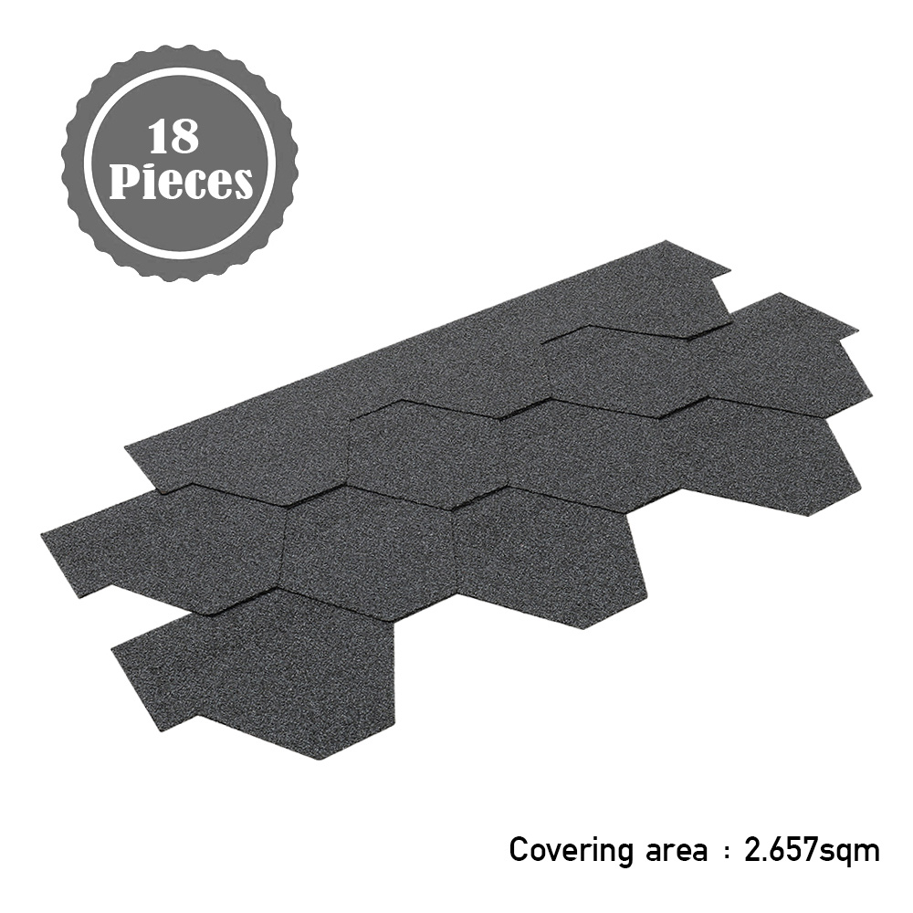 Living And Home Grey Self-Adhesive Asphalt Shingles Bitumen Roofing 330 x 1000cm Image 6