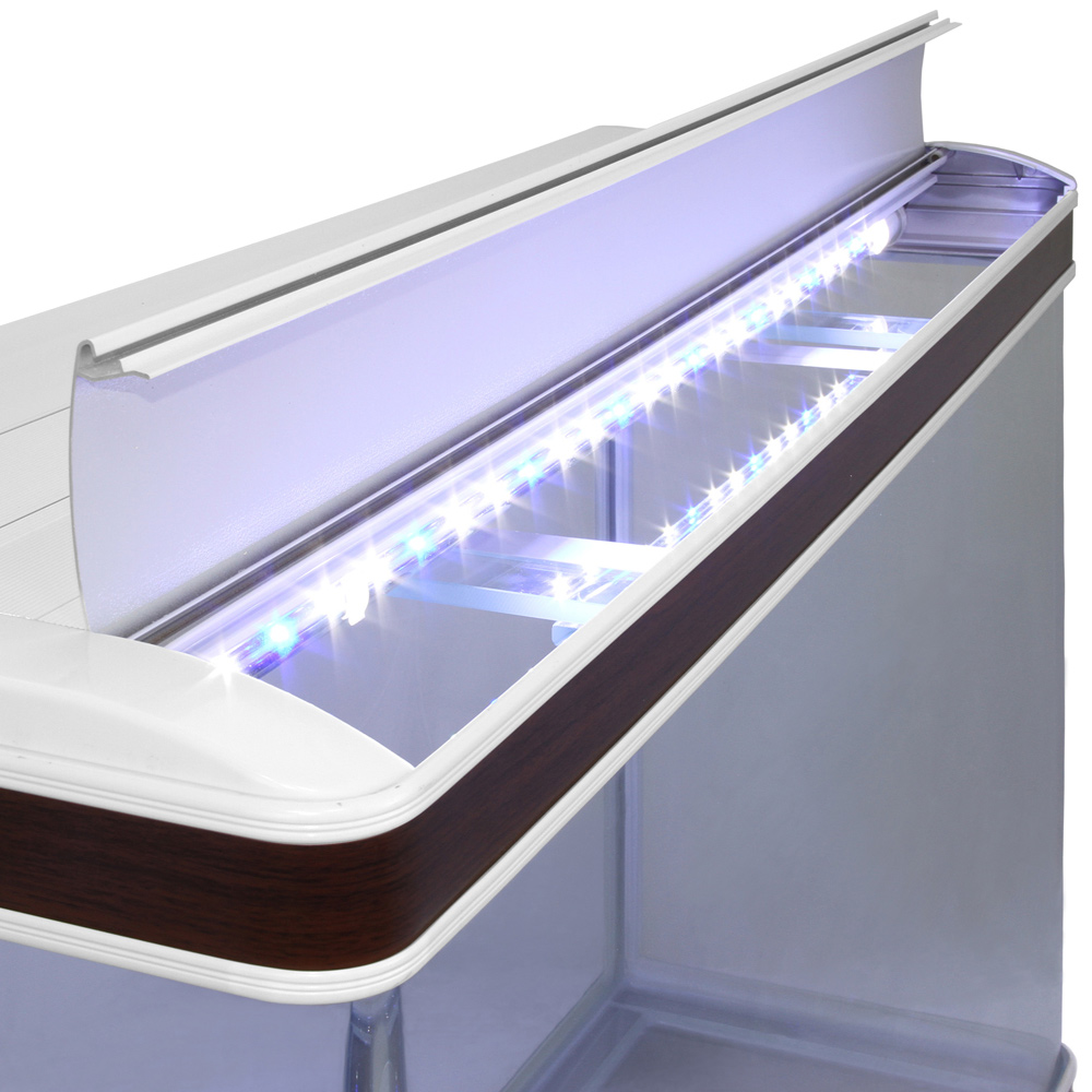 Monster Shop White Fish Tank and Blue Gravel Wilko