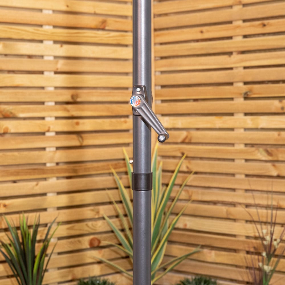 Samuel Alexander Cream Aluminium Crank Handle Parasol 2.7m Image 4