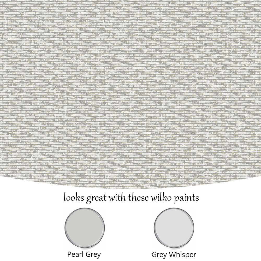 Holden Decor Twill Weave Grey Wallpaper Image 4