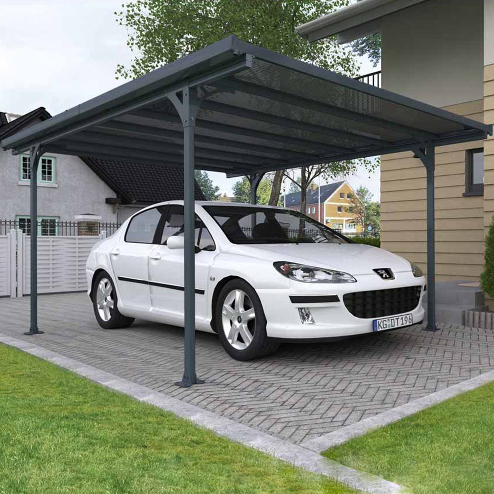 Palram Verona 5000 Grey Carport 5 x 3m Image 1