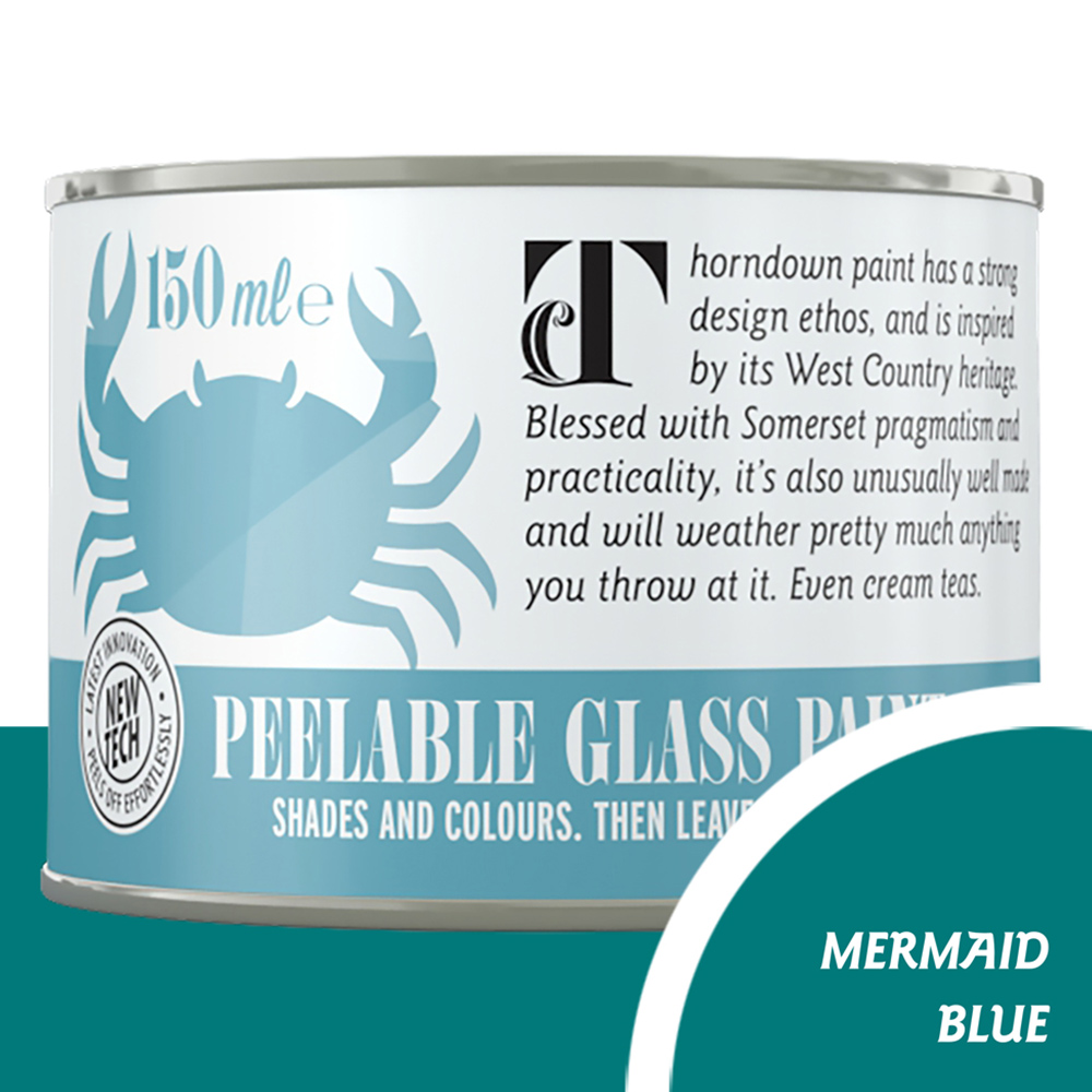 Thorndown Mermaid Blue Peelable Glass Paint 150ml Image 3