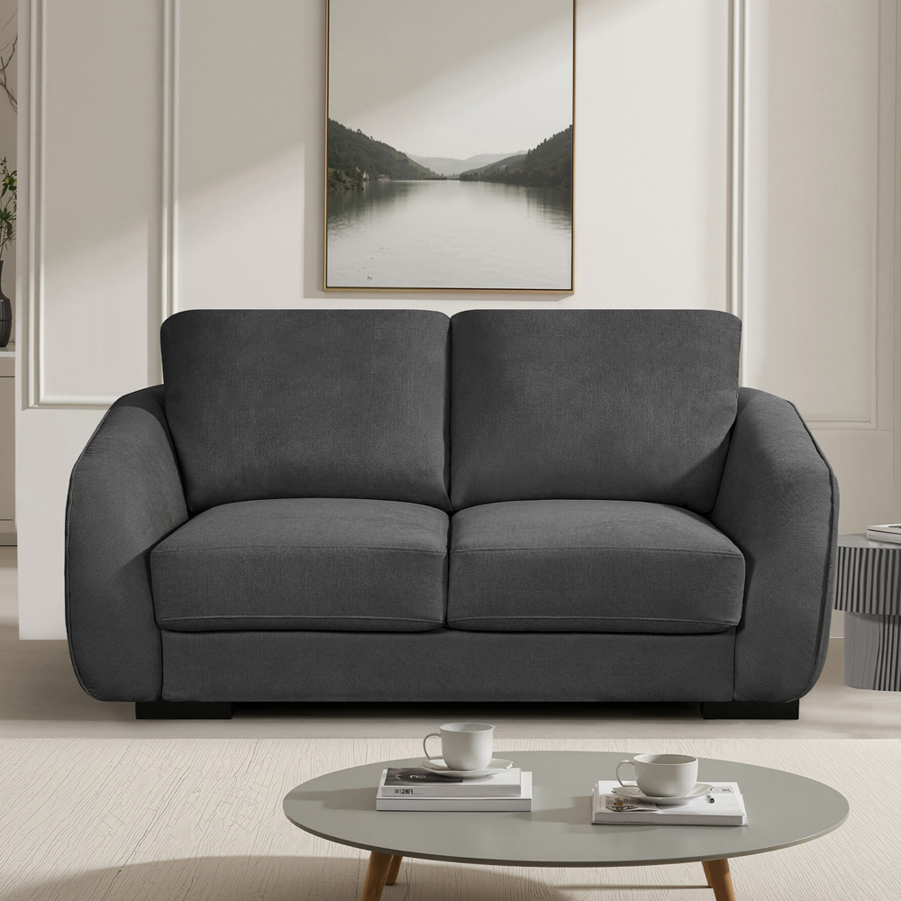 Artemis Home Fairview 2 Seater Charcoal Grey Fabric Sofa | Wilko