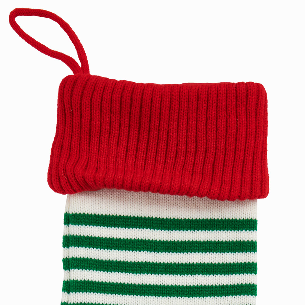 Wilko Merry Stripe Knitted Stocking Image 2