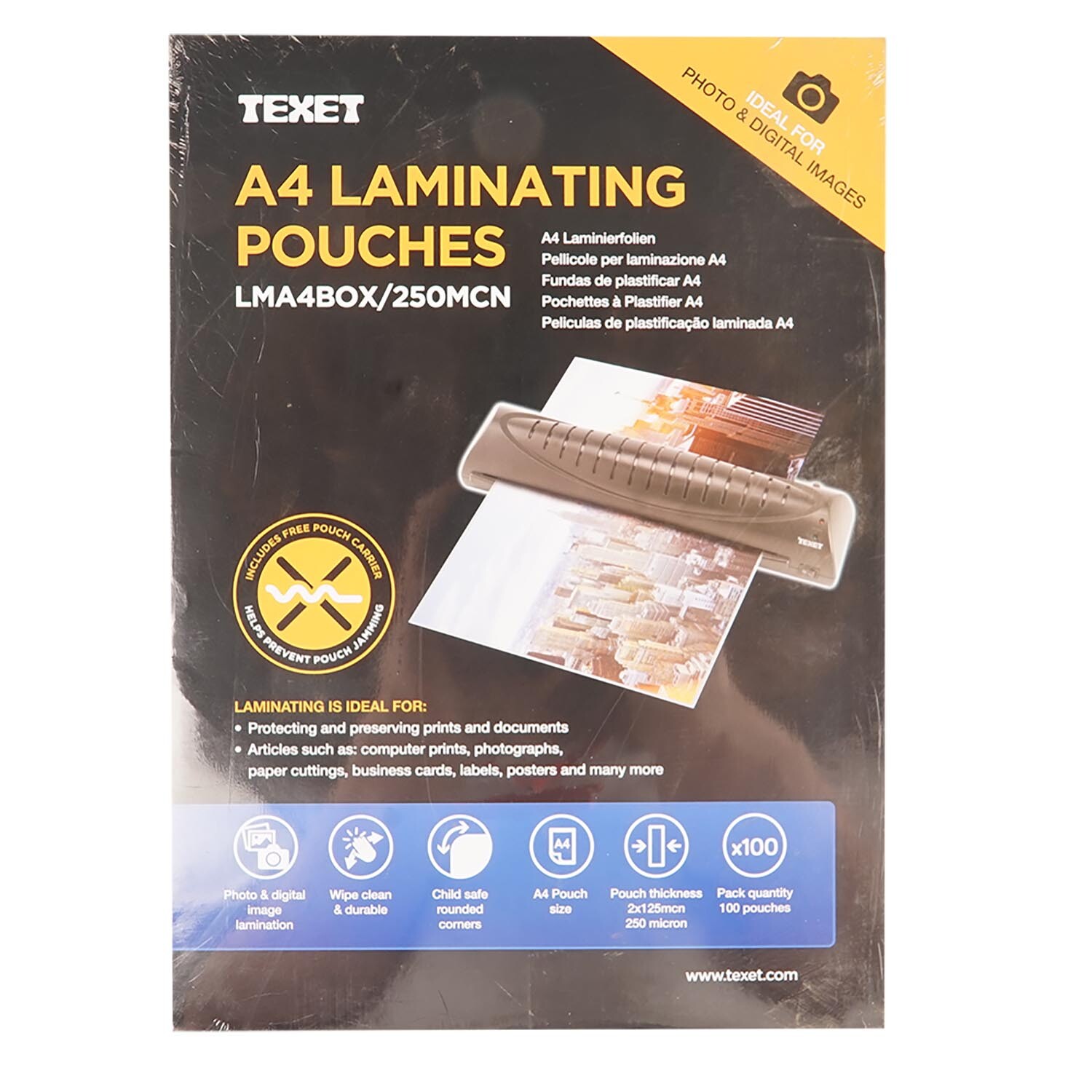 Pack of 100 Texet Laminating Pouches Image