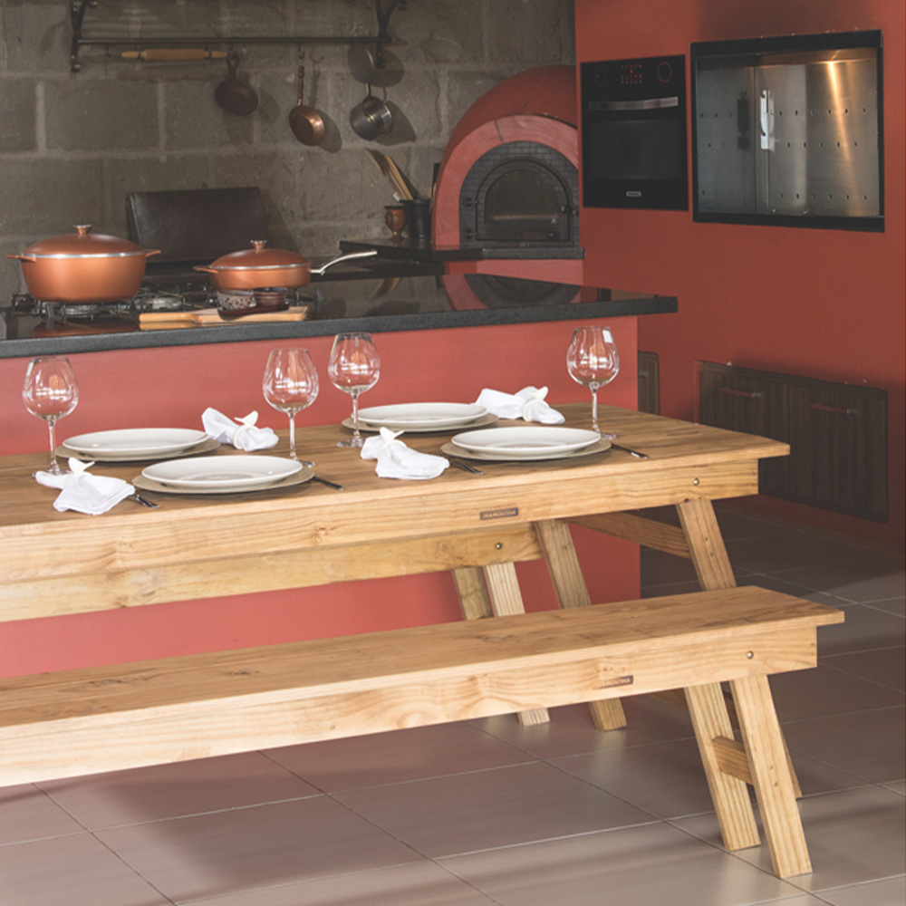 Tramontina Pine Wood 3 Piece Folding Dining Set Image 5