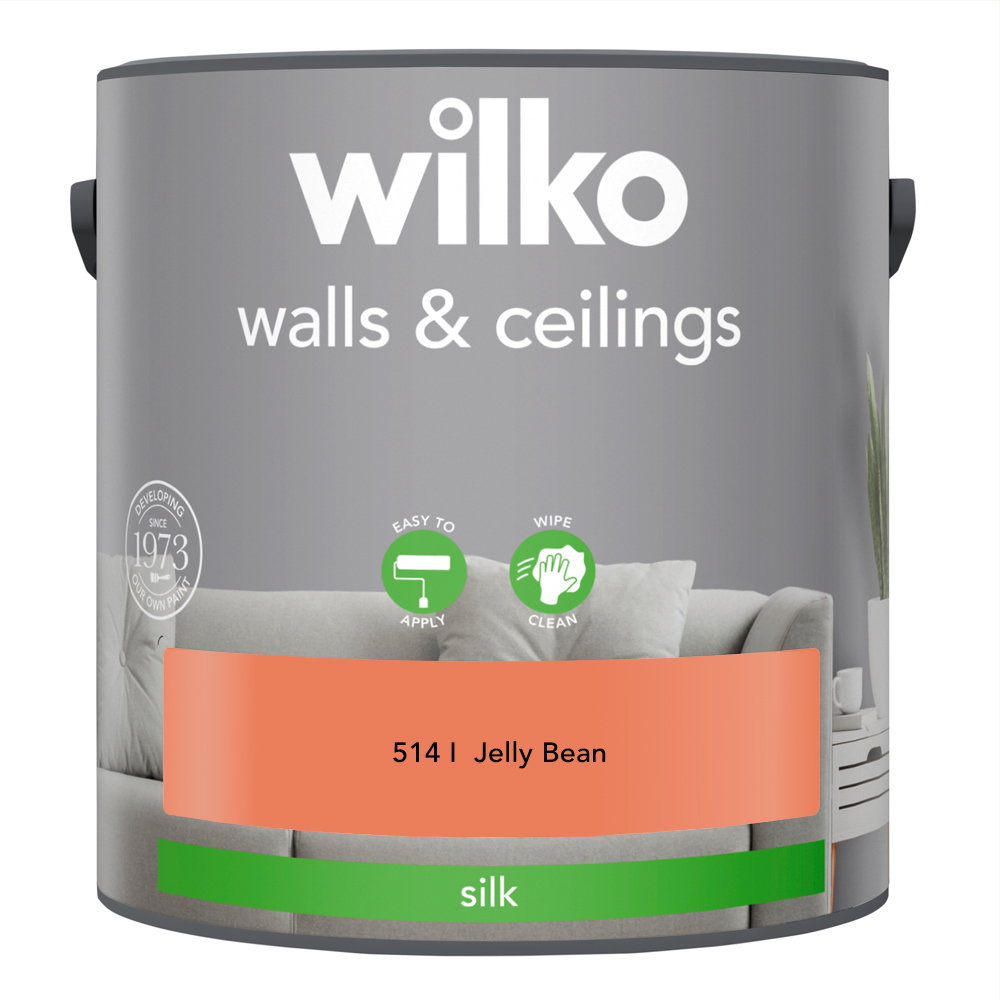 Wilko Walls & Ceilings Jelly Bean Silk Emulsion Paint 2.5L Image 2