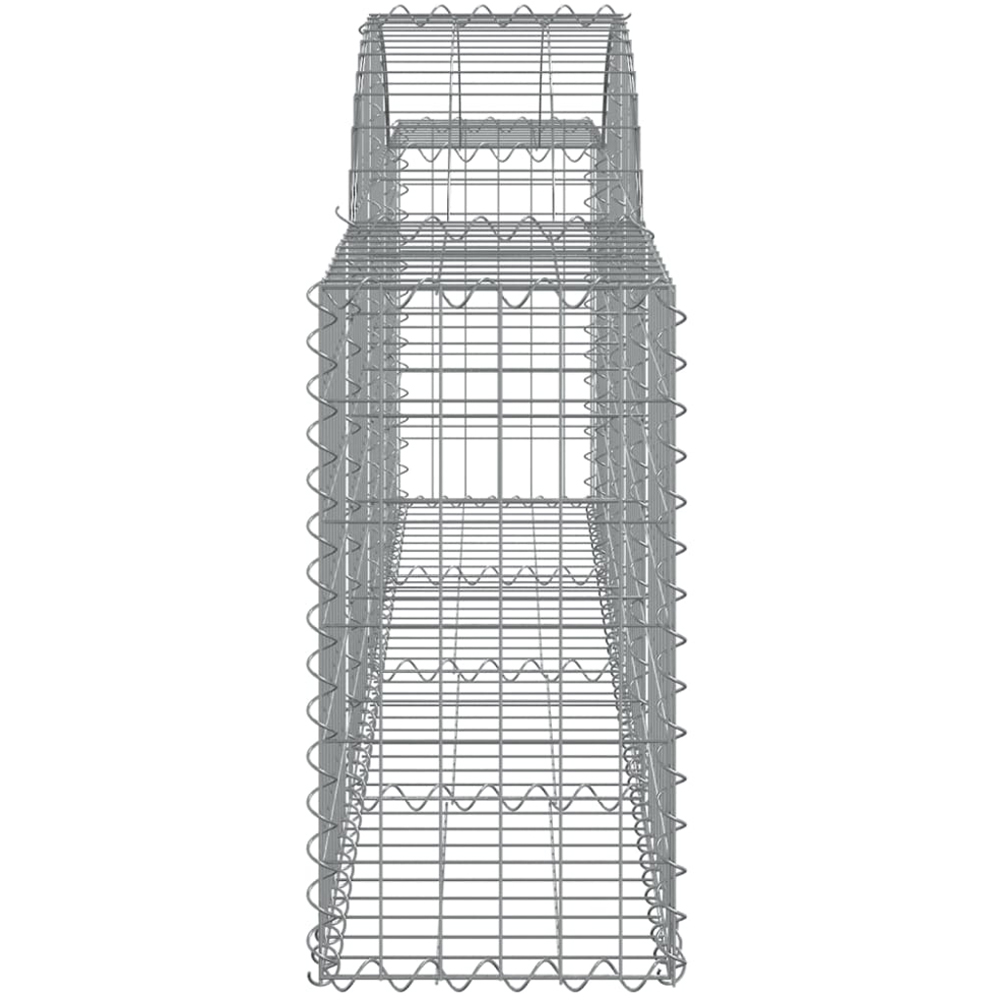 vidaXL Silver Galvanised Iron Gabion Basket 200 x 30 x 60/80cm 25 Pack Image 3