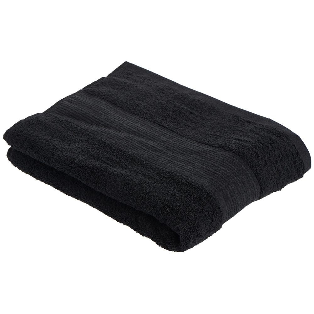 Wilko Supersoft Cotton Black Hand Towel Wilko