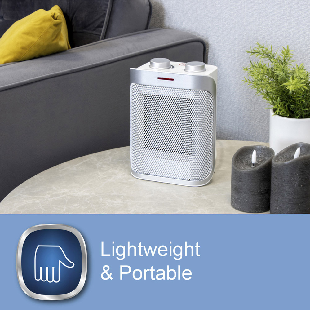 Spear & Jackson White PTC Ceramic Fan Heater 1500W Image 3