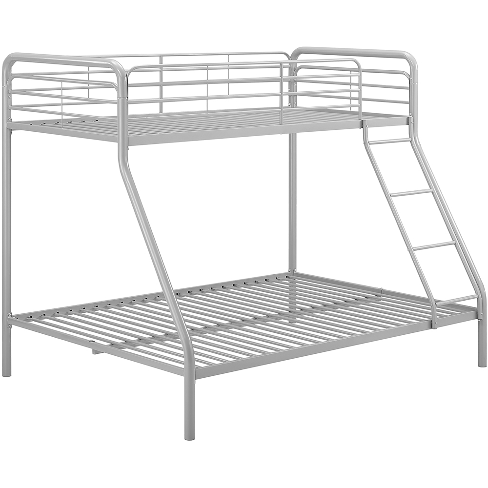 Dorel Single with Double Grey Metal Bunk Bed Image 2