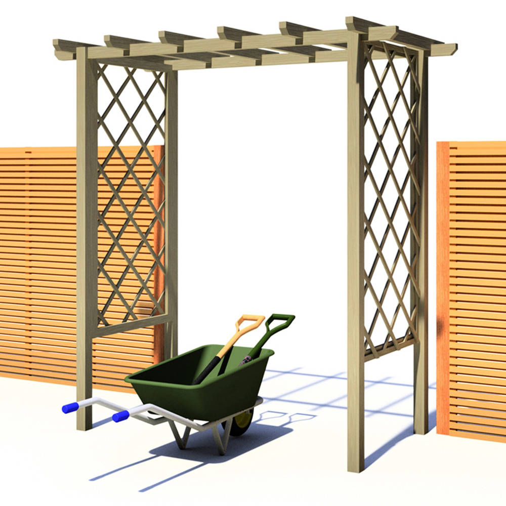 Shire 1.8 x 0.9m Arch Trellis Pergola Image 3