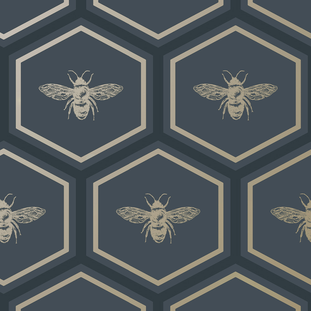 Holden Decor Bee Panel Navy Wallpaper Image 3