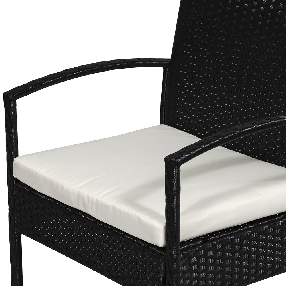 Outsunny 4 Seater Black Rattan Sofa Lounge Set Image 4