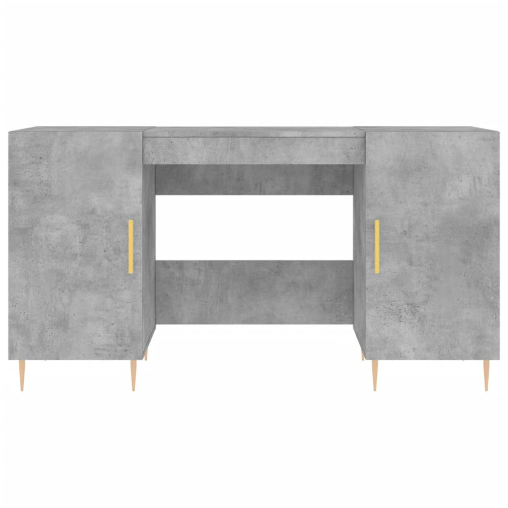 vidaXL 2 Door Computer Desk Concrete Grey Image 5