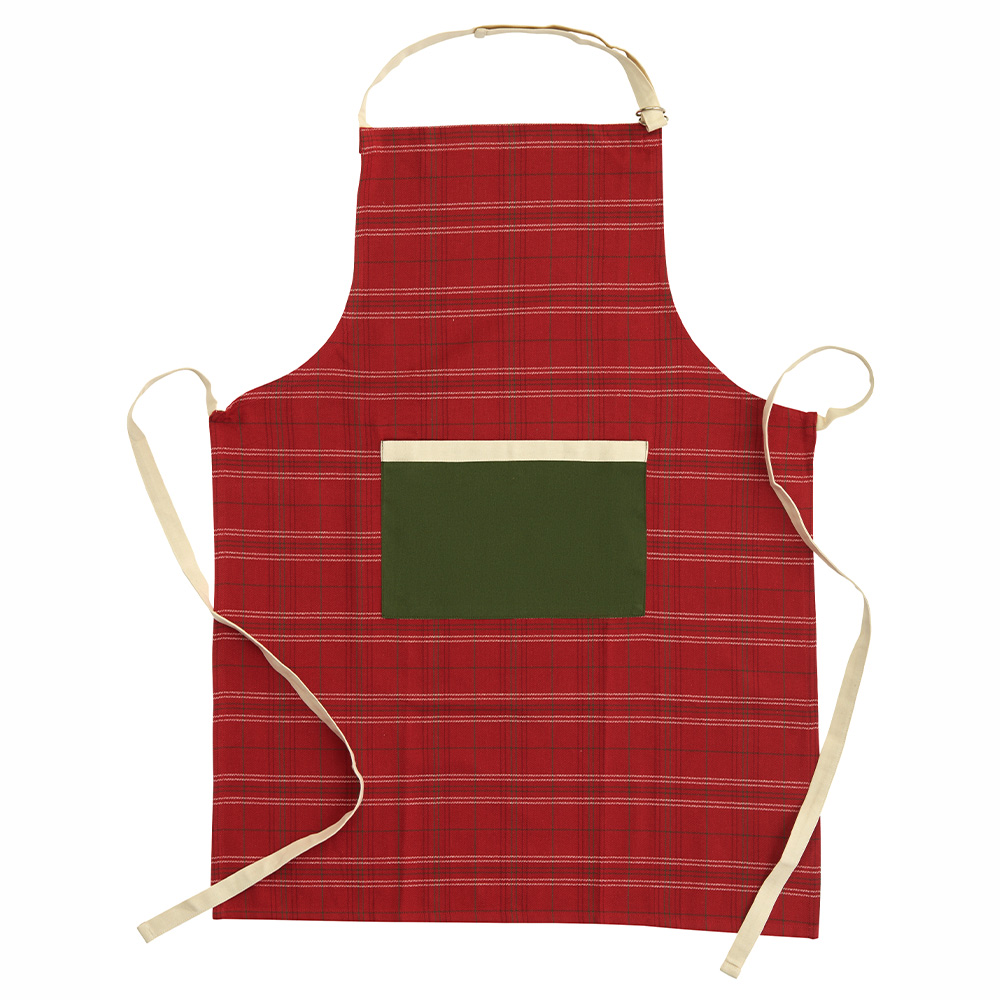Wilko Winter Check Apron Wilko
