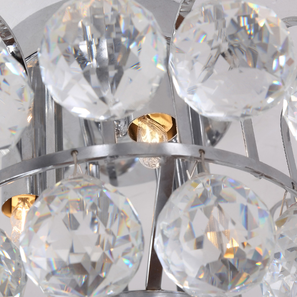 HOMCOM Crystal Ceiling Lamp Chandelier Image 4