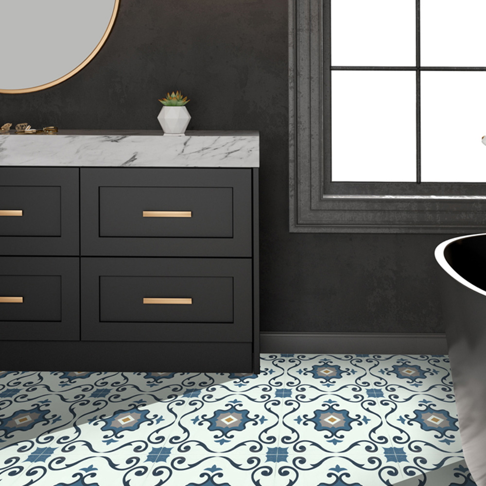 Arthouse ArtiFIX Blue Motif Sticky Back Vinyl Floor Tile 10 Pack Image 3