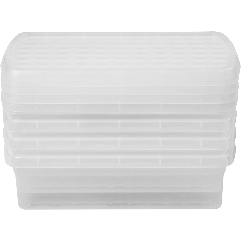 Wham Clip 7L Clear Rectangular Storage Box with Lid 4 Pack Image 5