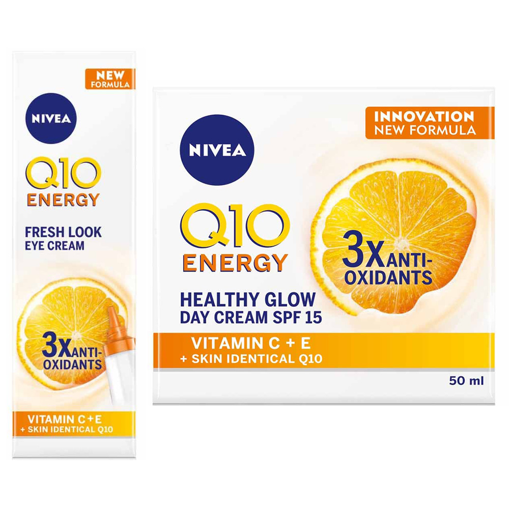 Nivea Q10 Energy Eye Cream and Anti-Wrinkle Day Cream Bundle Image 1