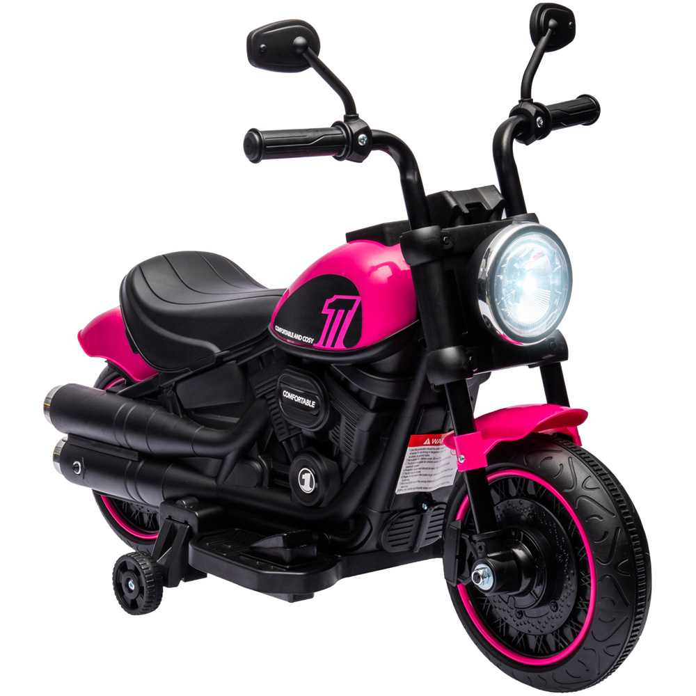 Portland Kids Ride On Electric Motorbike Pink Image 1