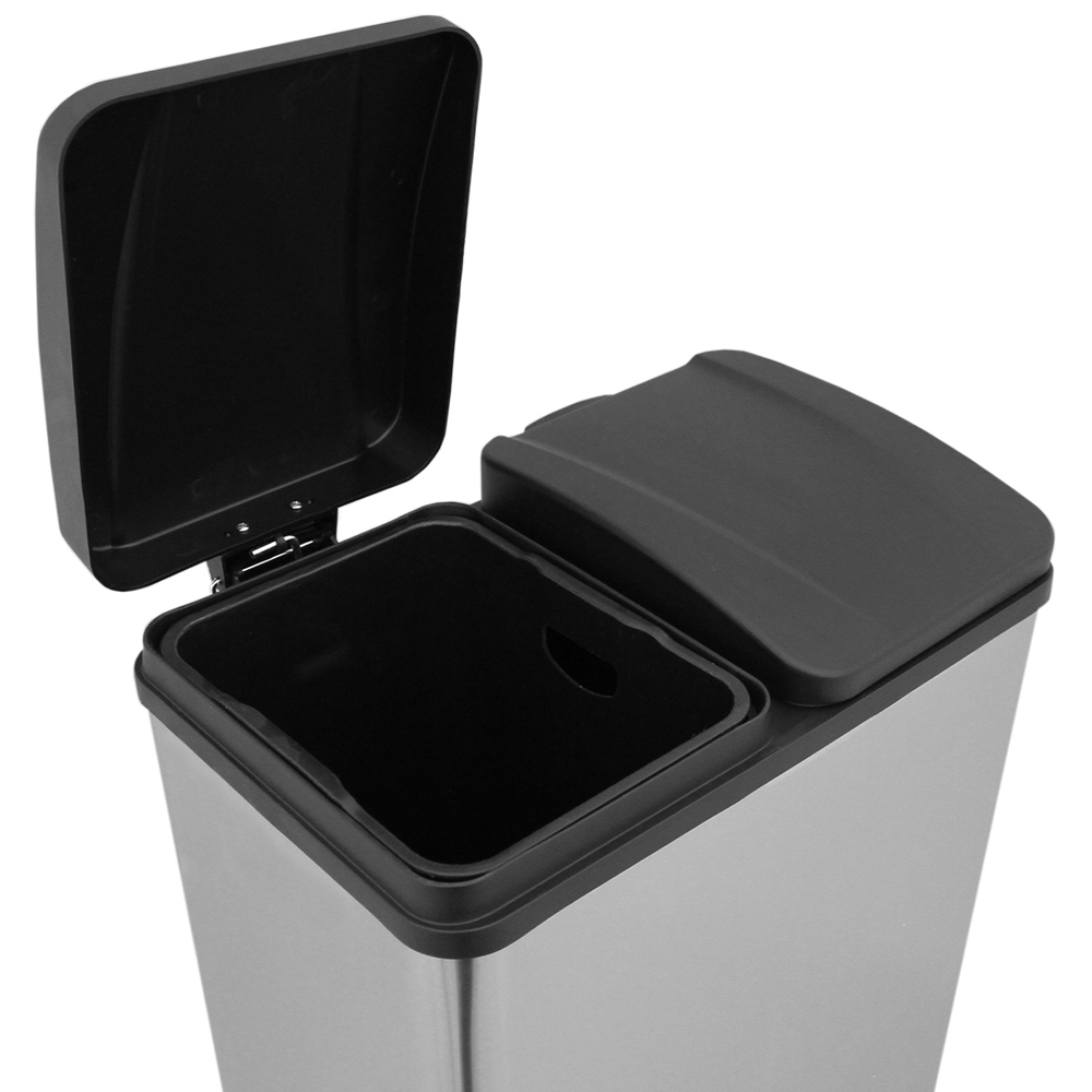 Dual Bin 60L - Brushed Stainless Steel Image 5
