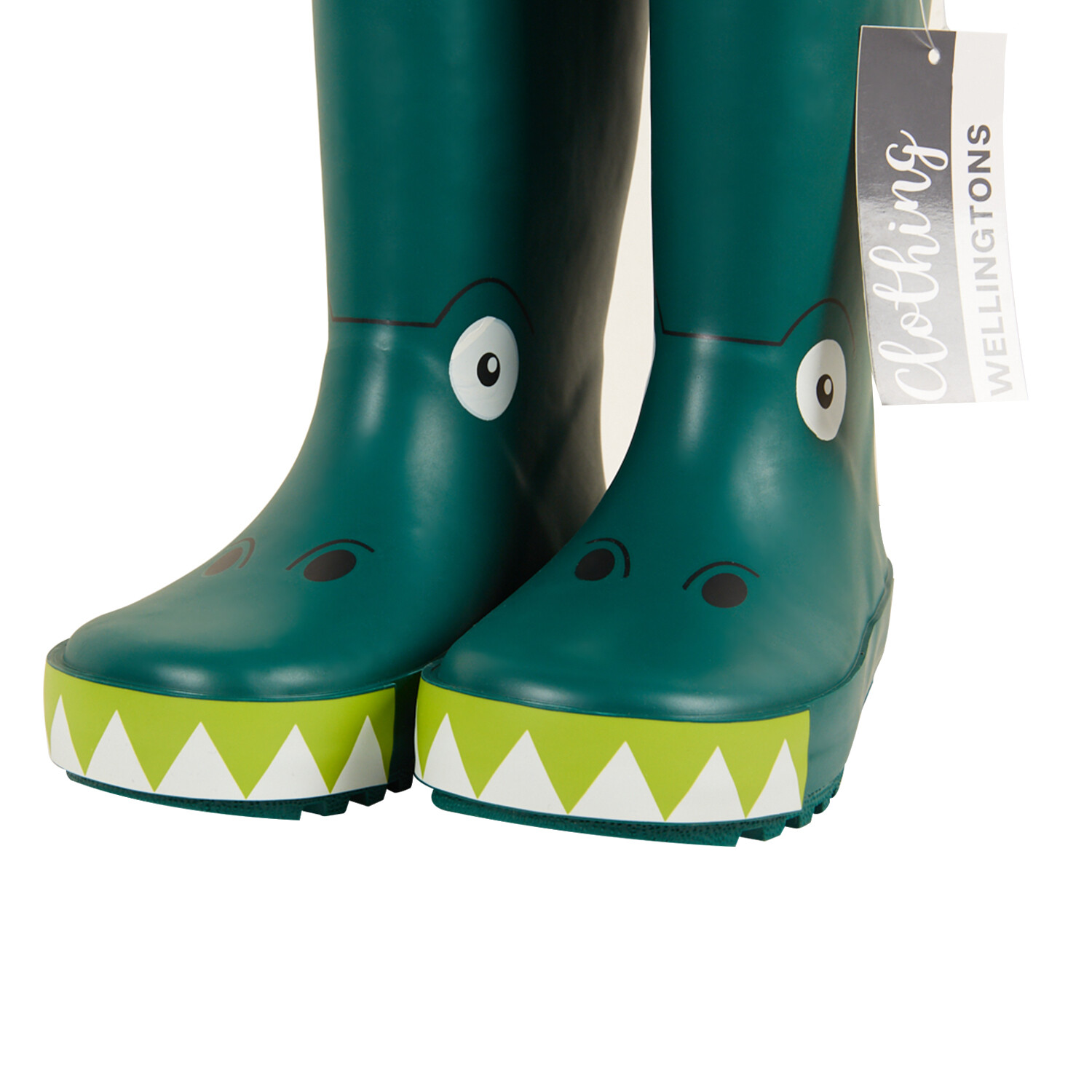 Kids Dino Wellingtons - Green / Size 8 Image 3