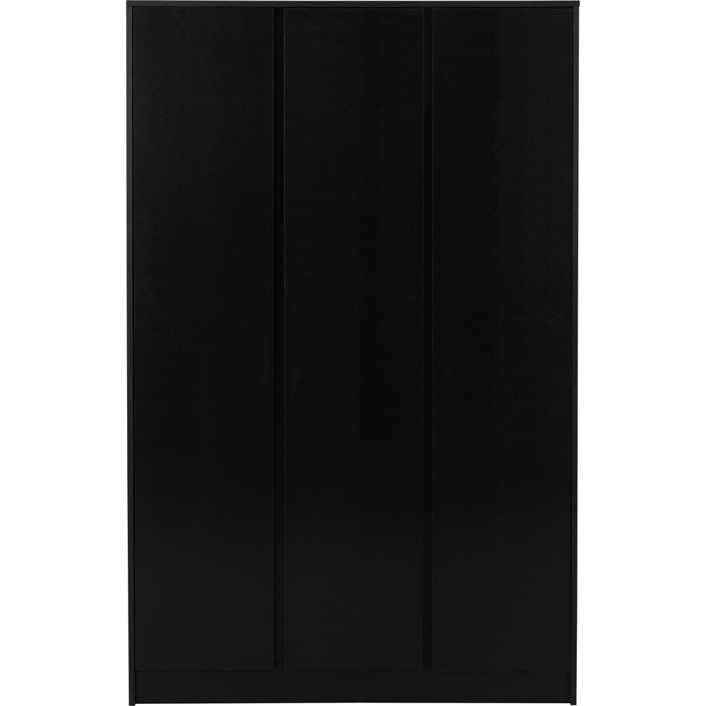 Seconique Malvern 3 Door Black Wardrobe Image 3