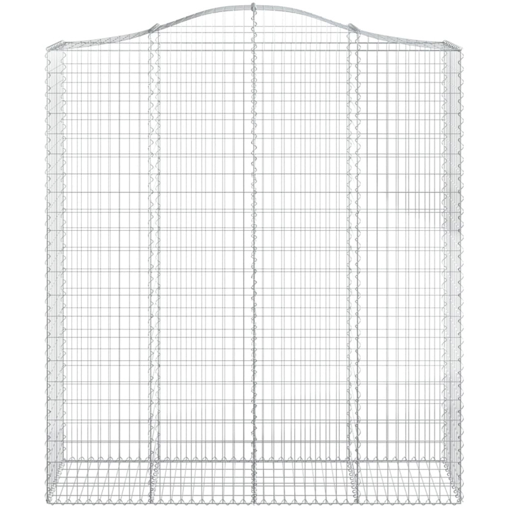 vidaXL Silver Galvanised Iron Arched Gabion Basket 200 x 50 x 220/240cm 4 Pack Image 4