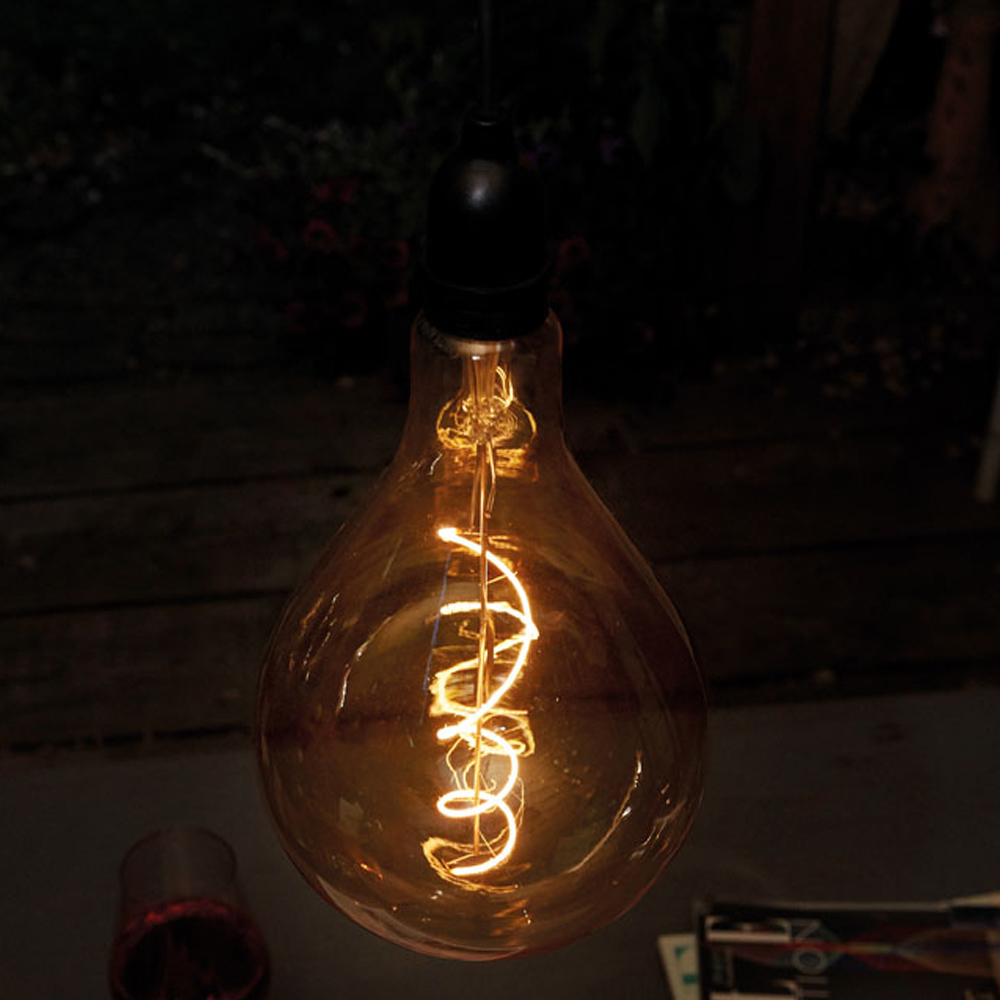 Luxform Raindrop Glass Filament Hanging Bulb Light Image 5