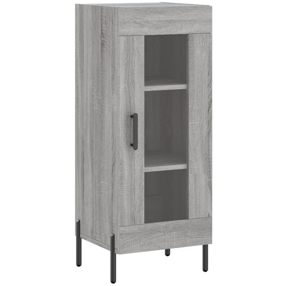 vidaXL 2 Glass Door Grey Sonoma Highboard Image 7