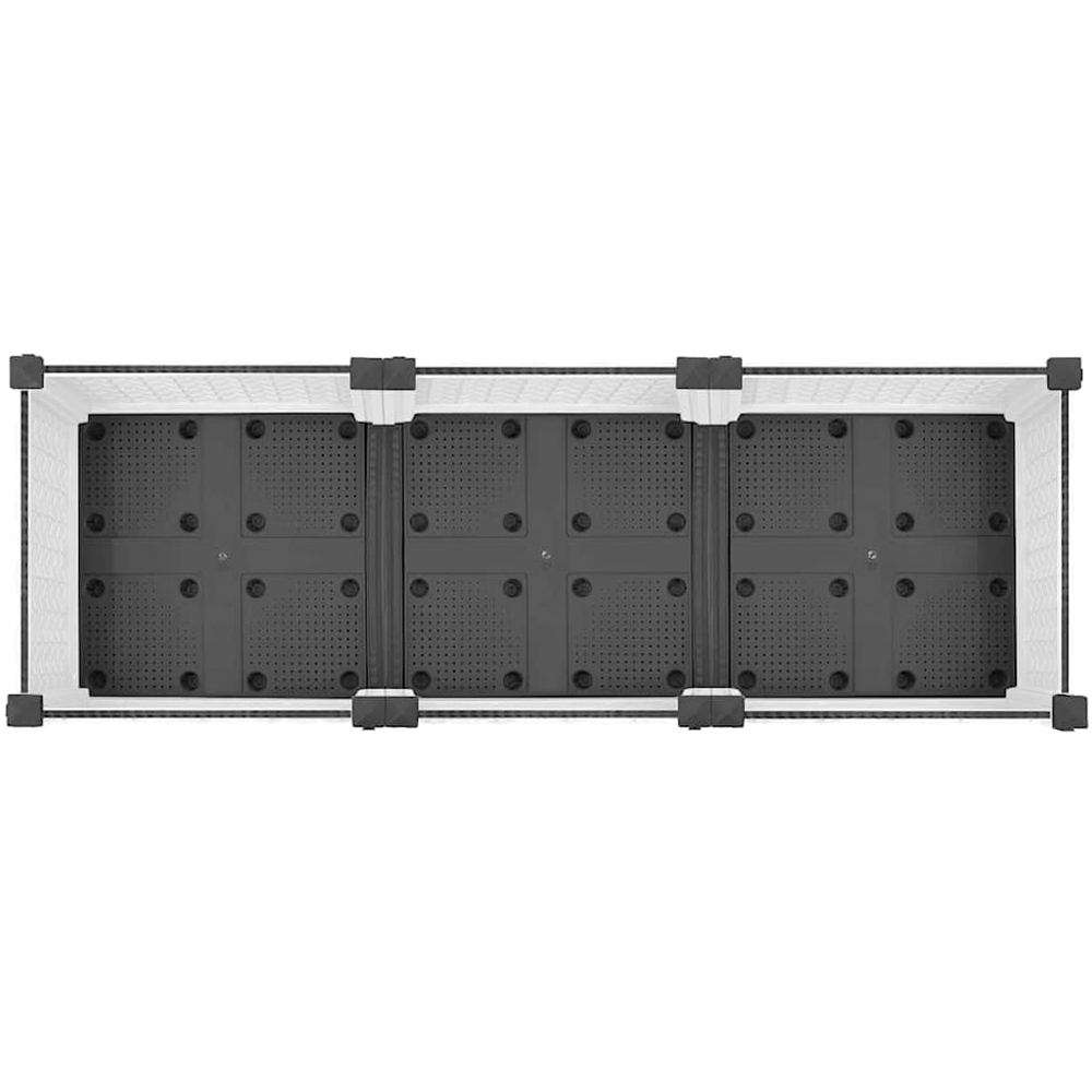 vidaXL Single Shelf Grey Plastic Raised Garden Bed 71 x 120 x 40cm Image 5