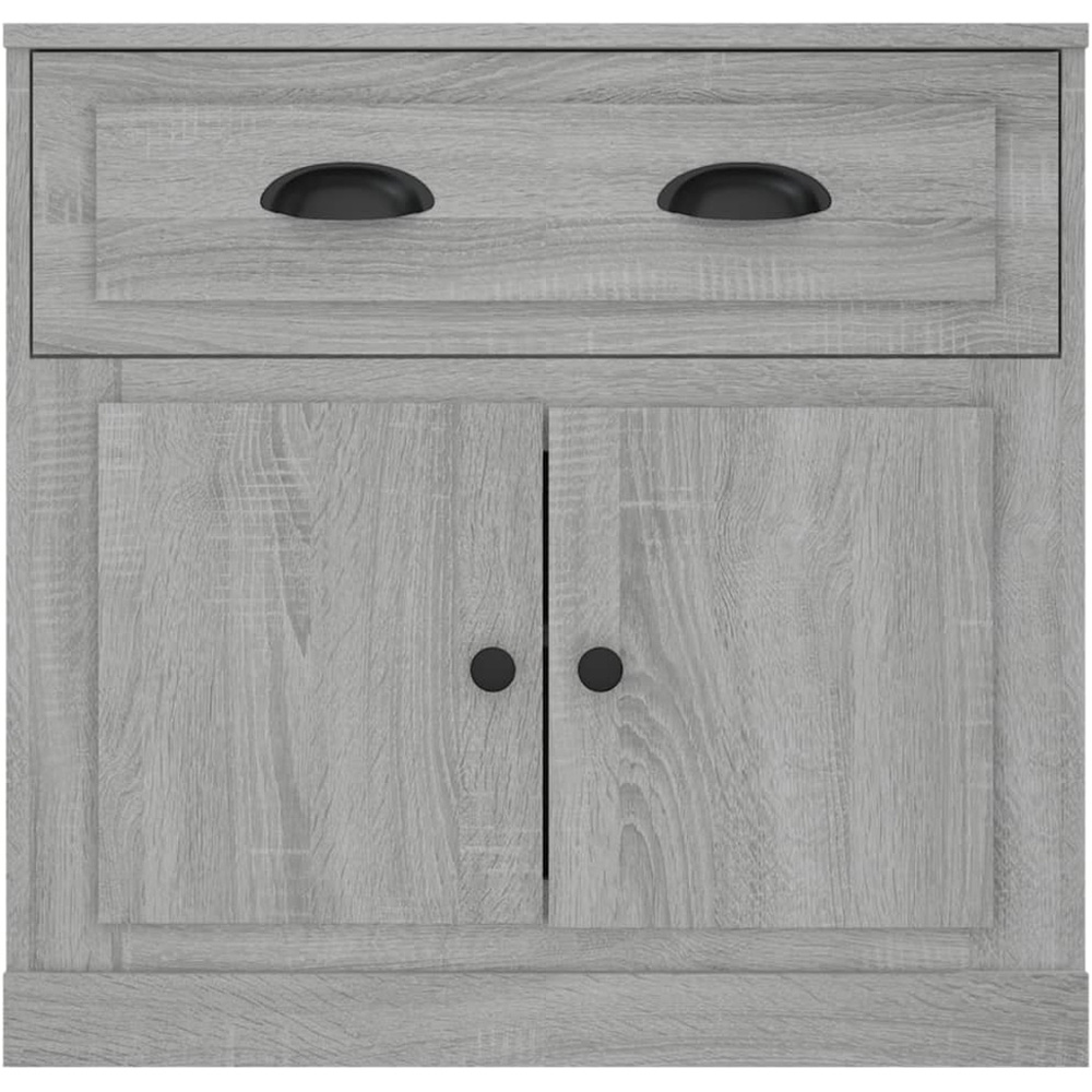 vidaXL 2 Door Single Drawer Grey Sonoma Wooden Sideboard Image 5