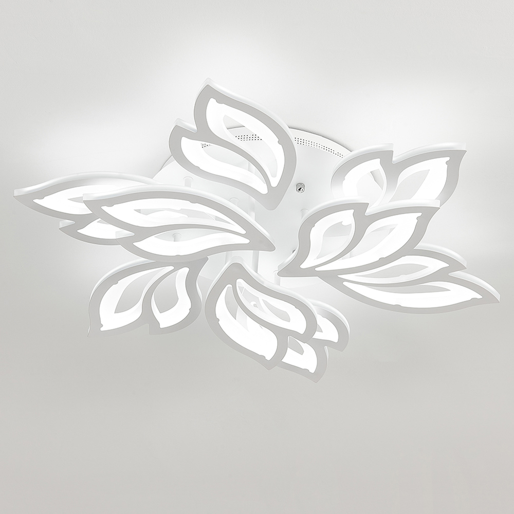 Living and Home 29 inch White Petal Shaped Ceiling Light Image 6