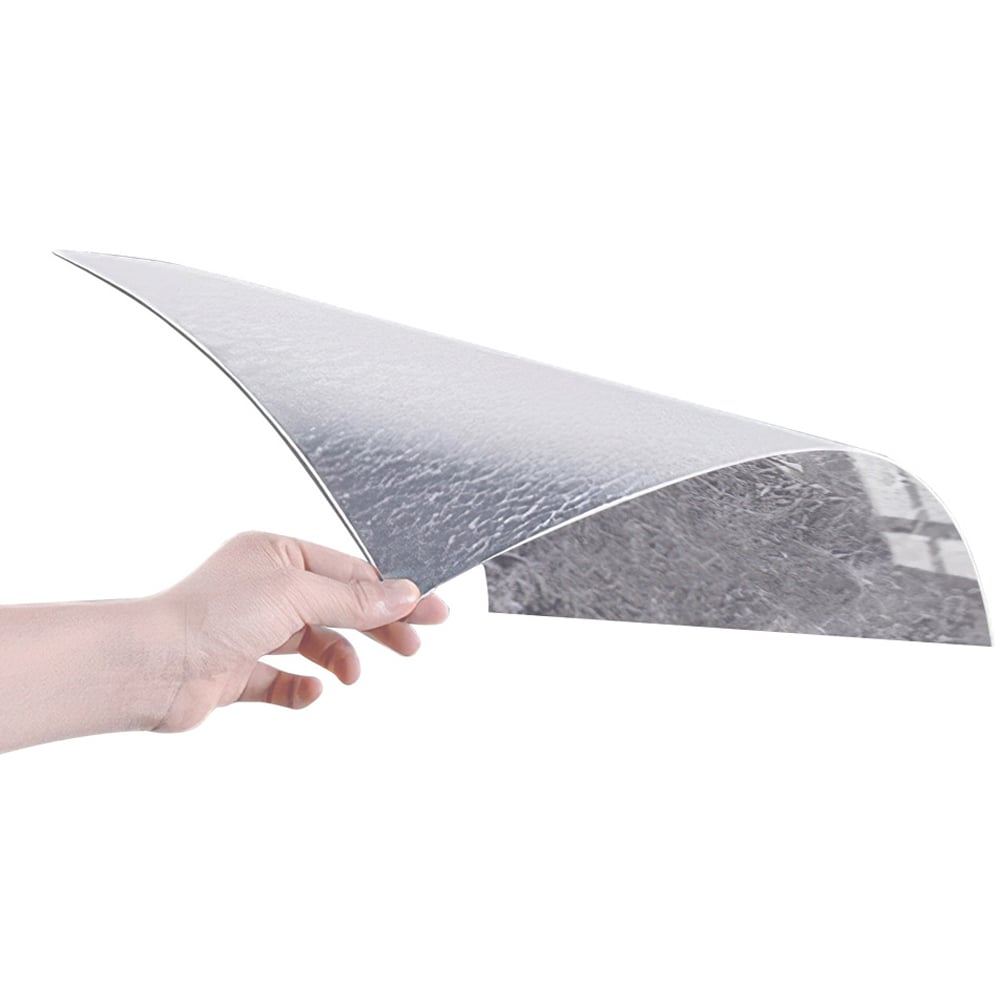 Living and Home Marble Patterned Grey Self Adhesive PVC Wall Sticker 10 Pack Image 2