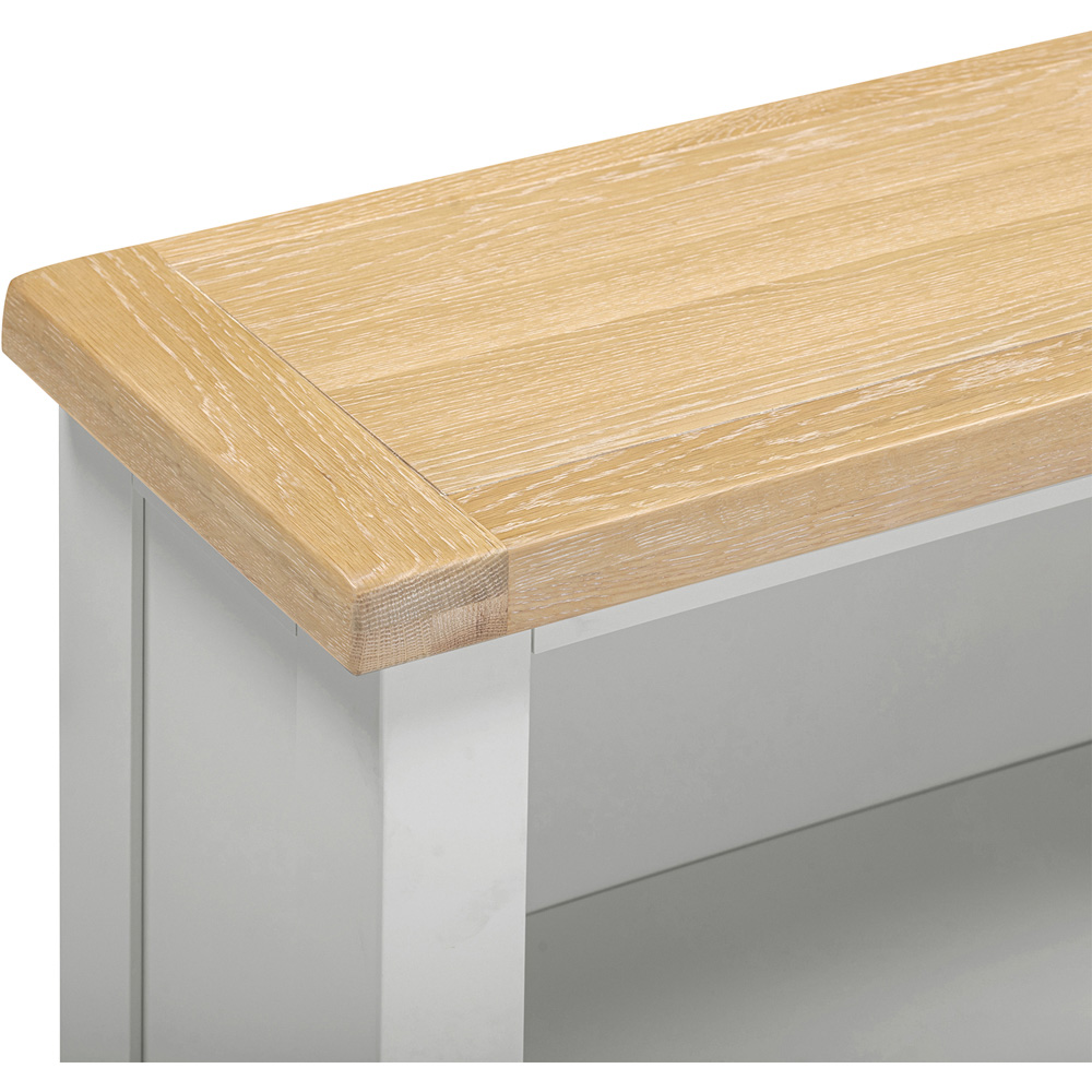 Seconique Windsor 2 Shelf Pebble Grey and Oak Low Bookcase Image 6