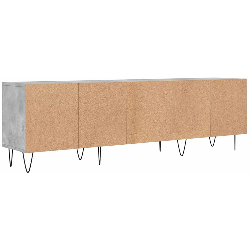vidaXL 3 Drawer 3 Shelf Concrete Grey TV Cabinet Image 8