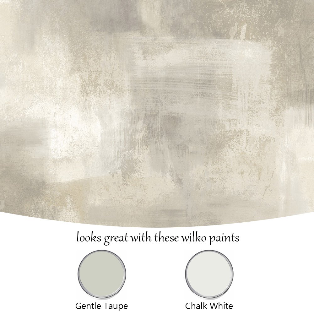 Grandeco Metro Distressed Paint Rustic Plaster Effect Taupe Textured Wallpaper Image 4