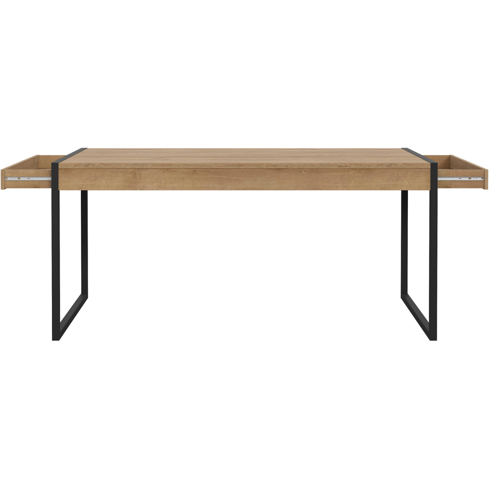 Florence High Rock 4 Seater Dinning Table Matt Black and Riviera Oak Image 5