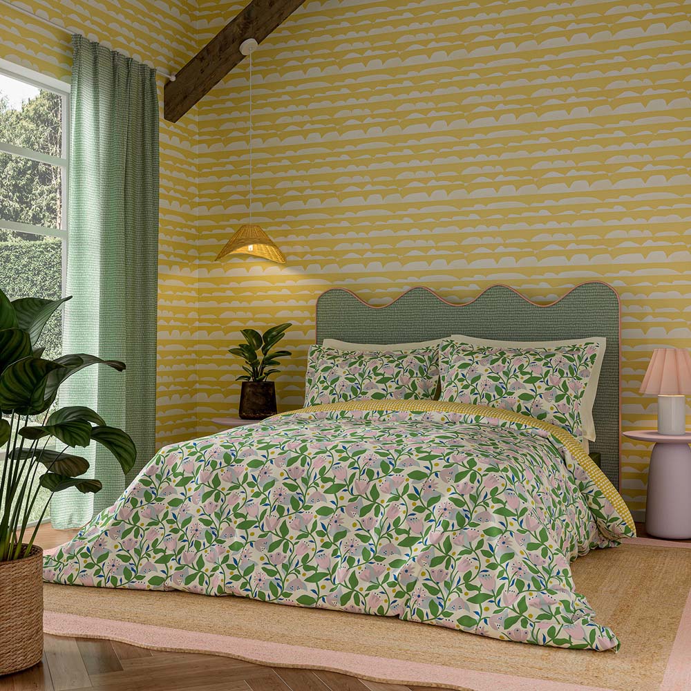 Scion Dancing Daisies Lavender and Honey King Size Duvet Set Image 6