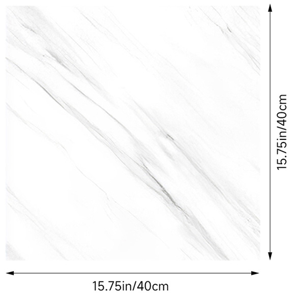 Living and Home Marble Patterned White Self Adhesive PVC Wall Sticker 10 Pack Image 3