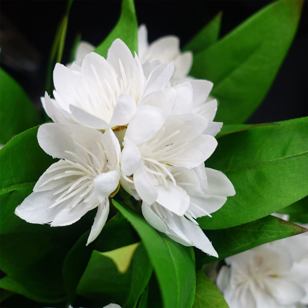 Leaf White Flower Freesia Artificial Plant 18cm Image 2