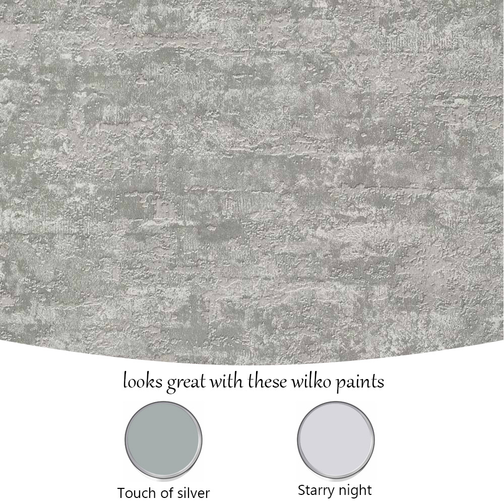 Grandeco Drew Grey Blown Vinyl Textured Wallpaper Image 4